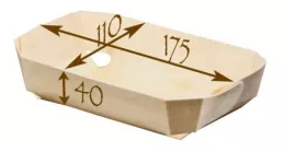 Barquette Panibois Marquis/se 175x110x40mm